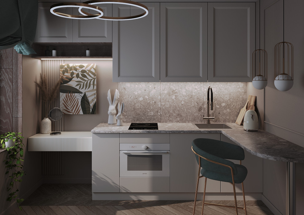 Проект студии 14 кв.м.