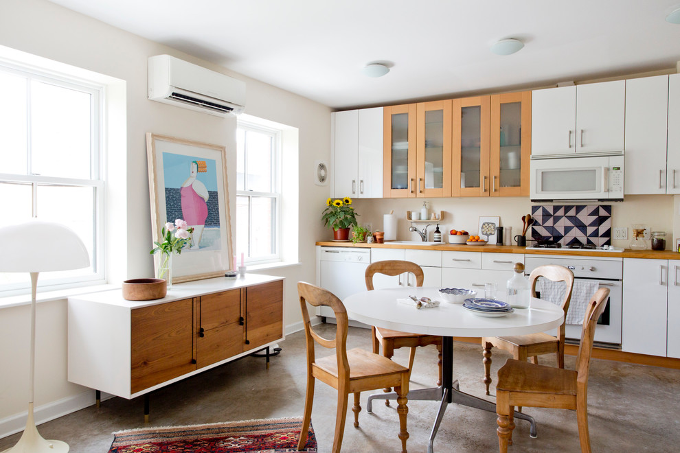 Photo of an eclectic kitchen in New York.