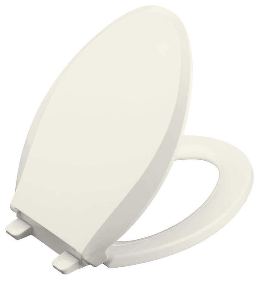 Kohler K463696 Cachet ClosedFront QuietClose Elongated Toilet Seat Biscuit, 48 Toilet