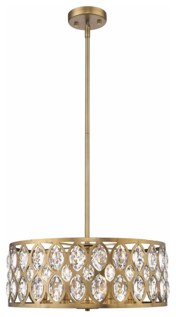 6 Light Chandelier in Metropolitan Style - 23.25 Inches Wide by 9 Inches