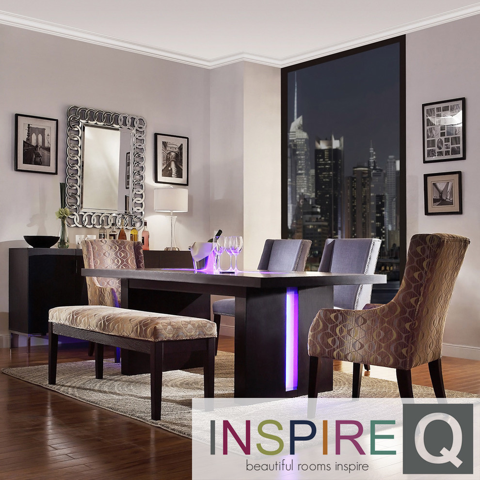 Inspire Q Caley II Modern LED Rectangular Dining Table