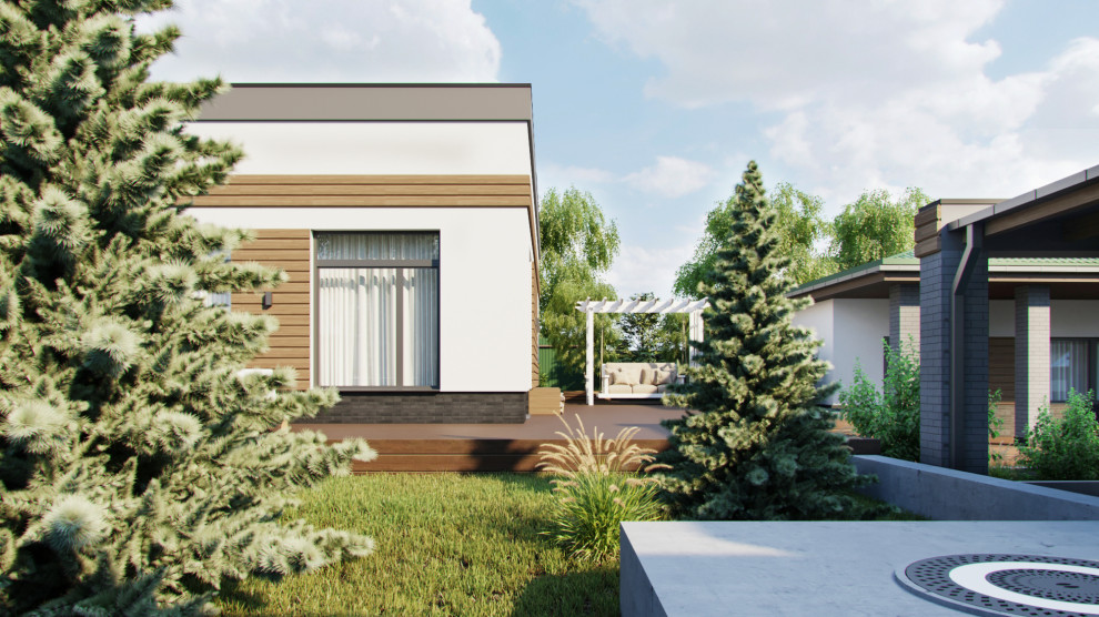 Одноэтажный загородный дом