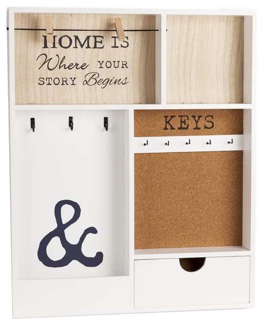 entryway key and mail holder