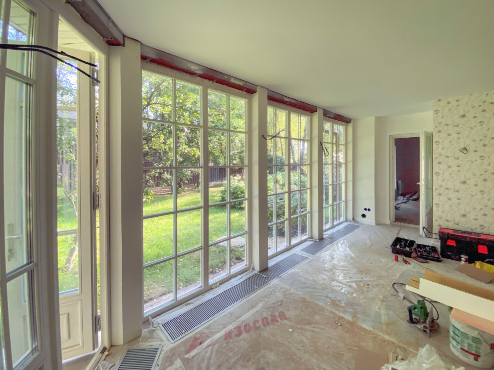 Панорамные витрины с раскладкой из сосны 1-го сорта. Панорамные деревянные окна.