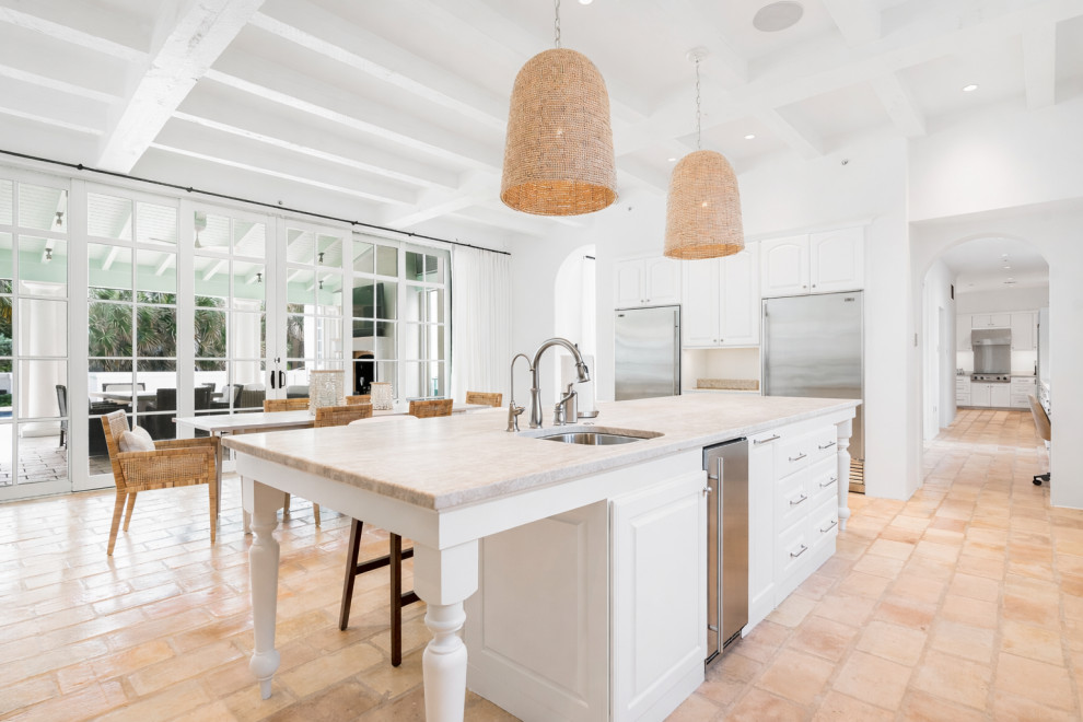Inspiration for a coastal kitchen remodel in Miami