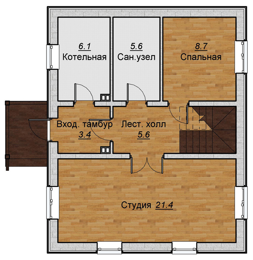 Проект дома из газобетона на 120 кв.м.