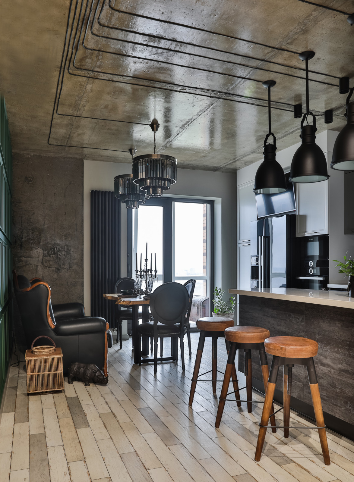 Квартира с зеленой стеной (реализация)