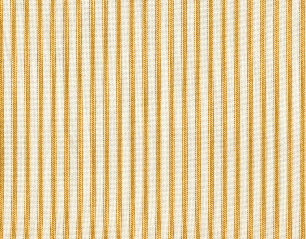 22" Twin Bedskirt Gathered Yellow Ticking Stripe