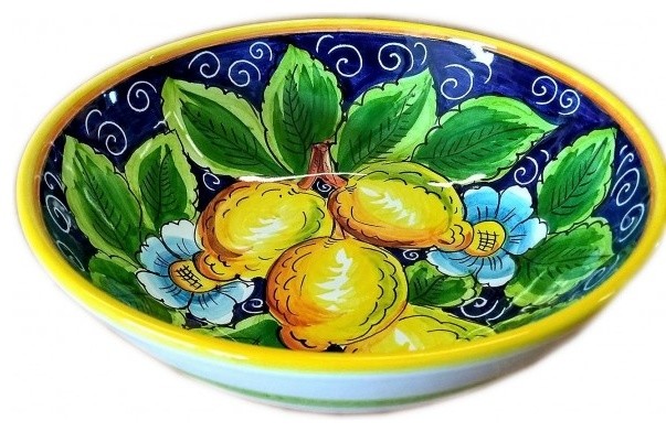 Italian Ceramic Serving Bowl Limoni