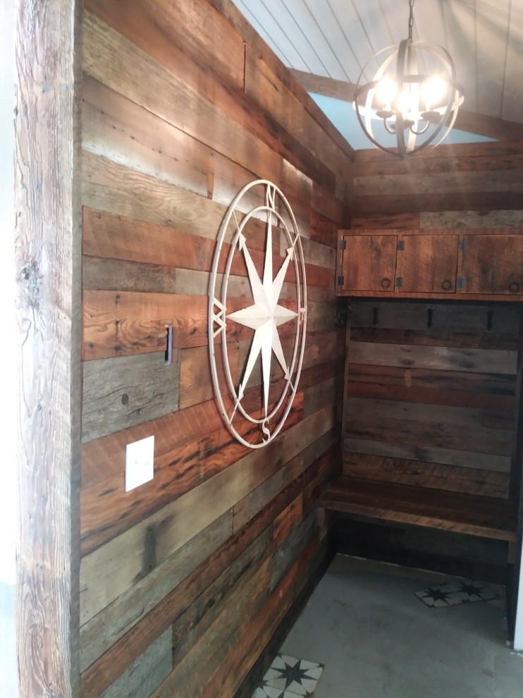 Inspiration for a rustic home design remodel in Seattle