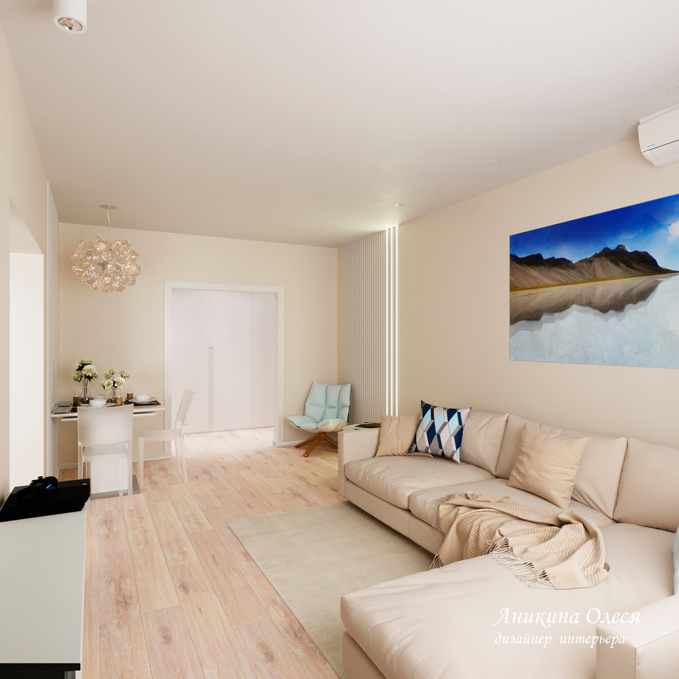 Светлый интерьер 3-к ул. М.Цветаевой, д. 11 Томск