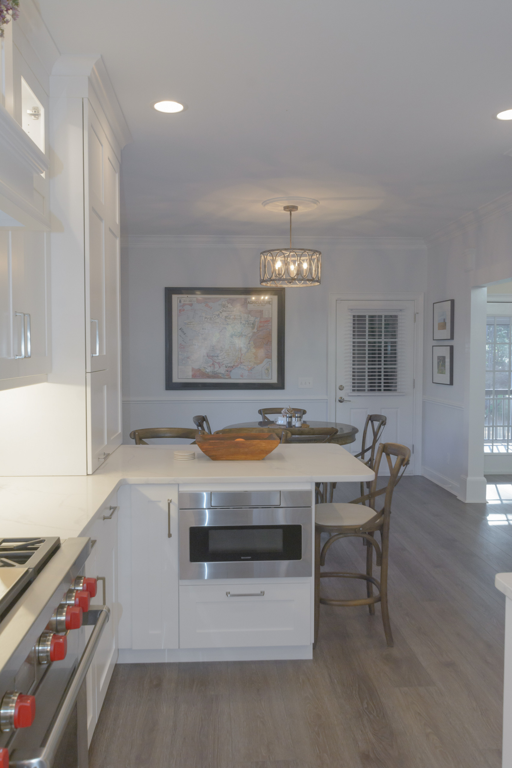 Pawley's Island simple wihite kitchen, laundry room, bathroom, and closet