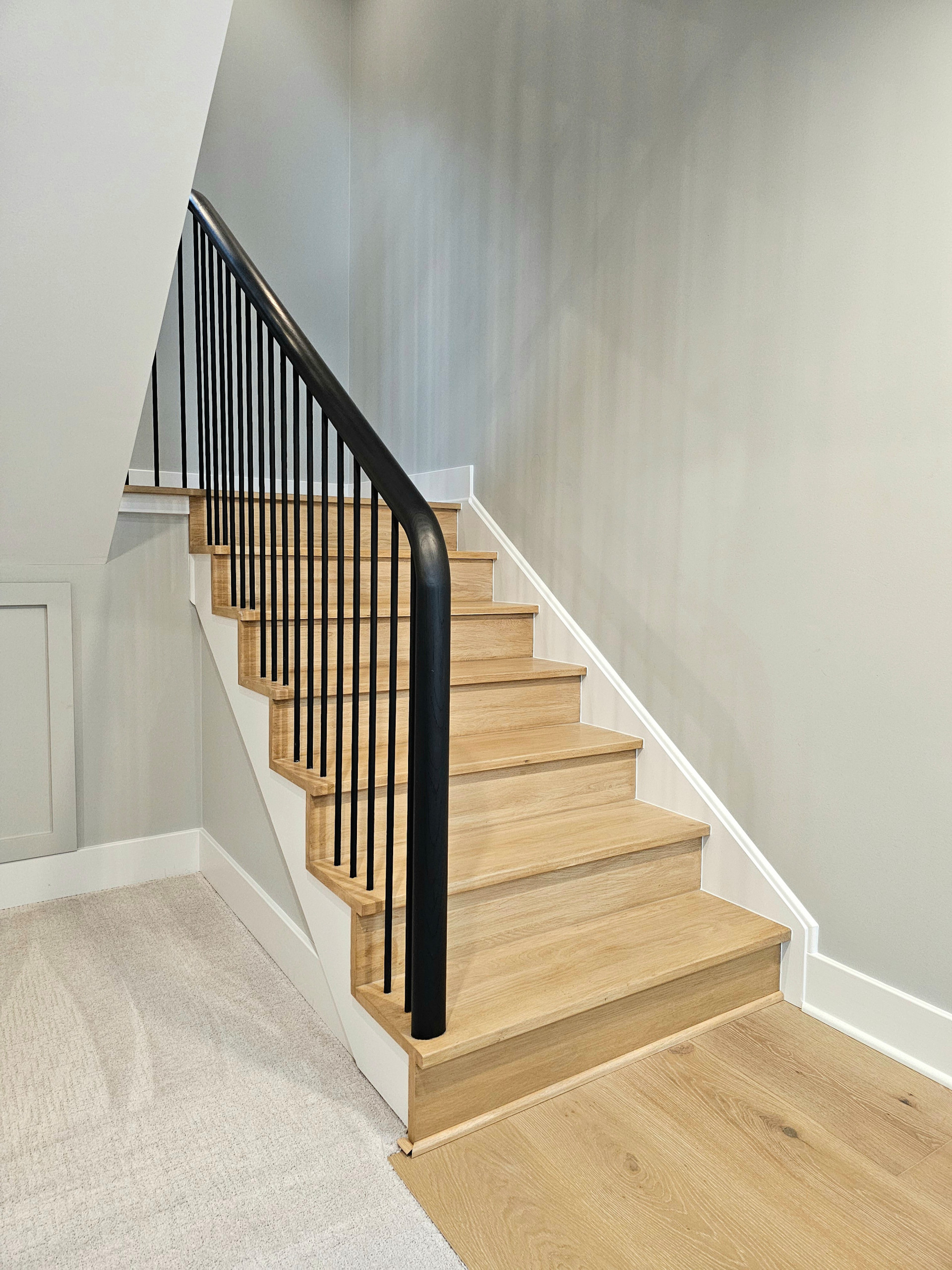115_Stunning Continuous Rail System on 3 Story Floating Stairs; Arlington, VA 22