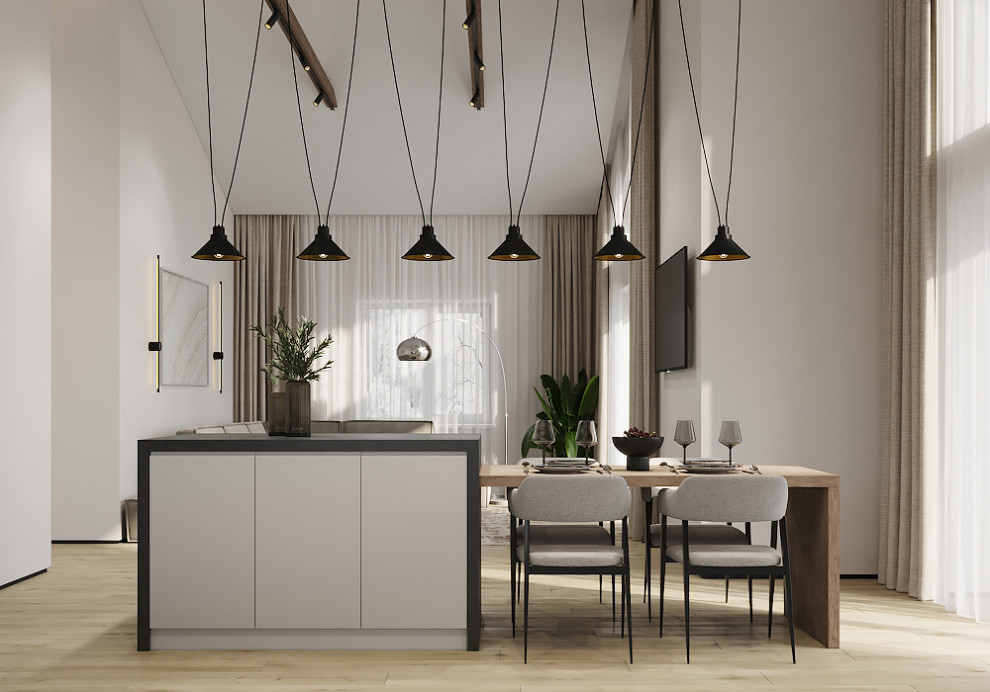 Дом для семьи в стиле минимализм 125 м². Посёлок Костюнино