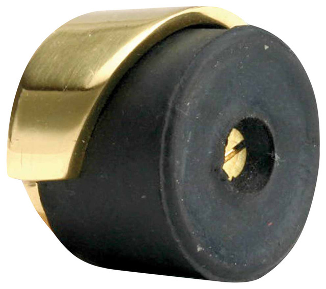 Door Stops Brass Door Bumper Floor/Wall Mount 1 1/2" Diameter, 10721
