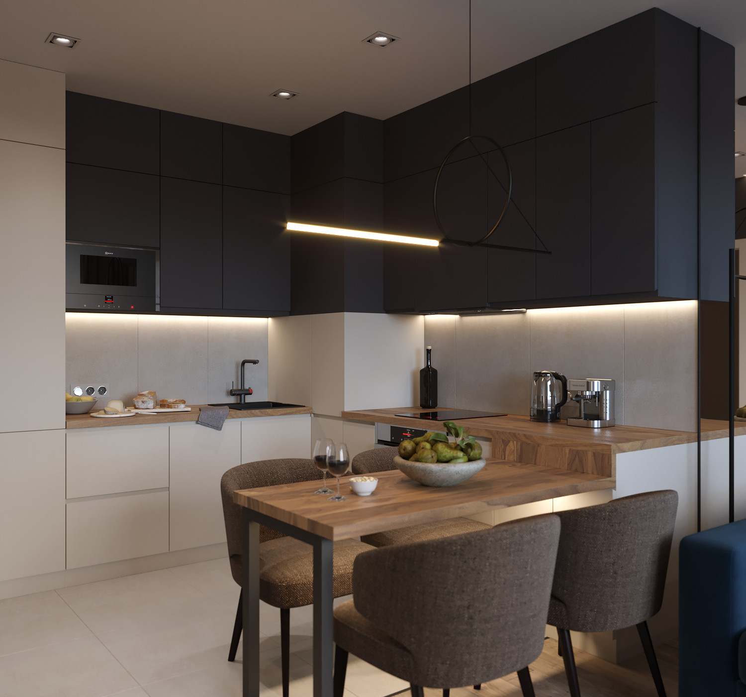 Проект студии в Санкт-Петербурге 21.5 м2