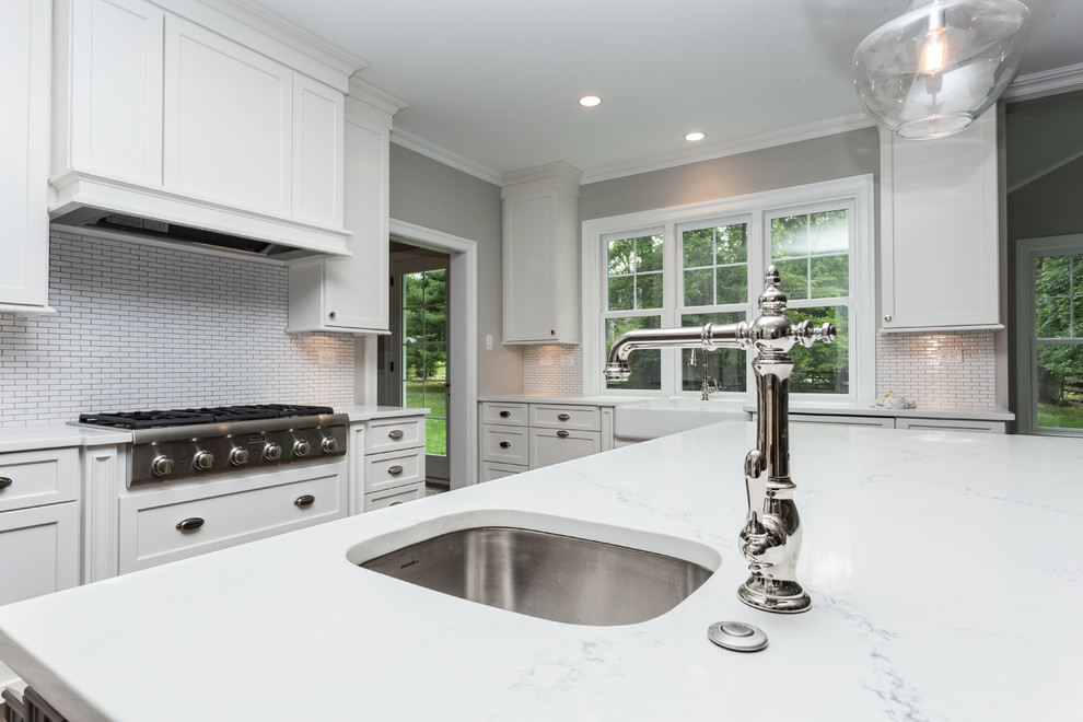 Example of a transitional kitchen design in Philadelphia