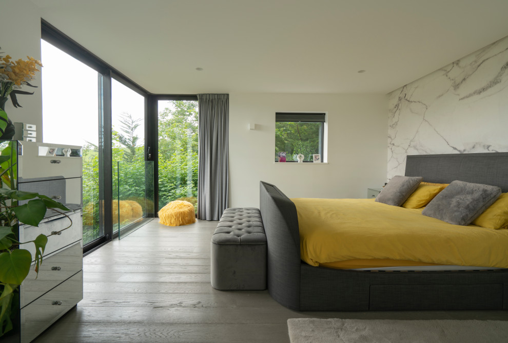 Inspiration for a contemporary bedroom in Hertfordshire.