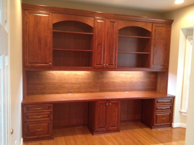 Home Office with Wood Top & Accents