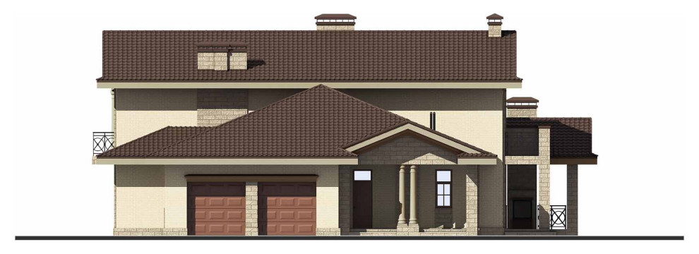 Проект дома с бассейном