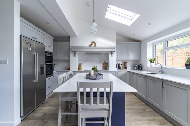Classic Grey & Blue Kitchen in Thame - Kitchen - Oxfordshire - by ...