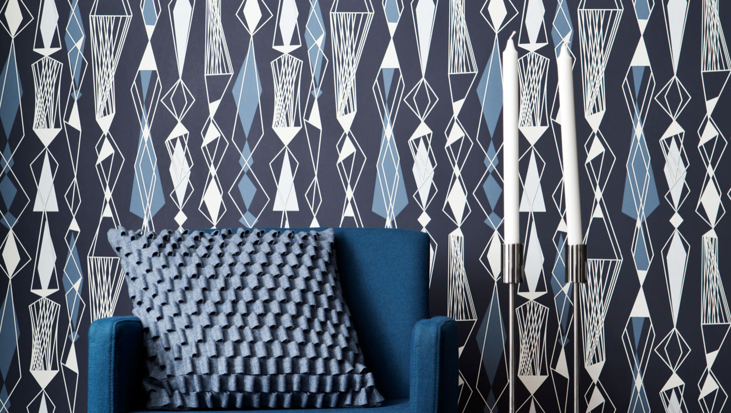 шведские обои в интерьере