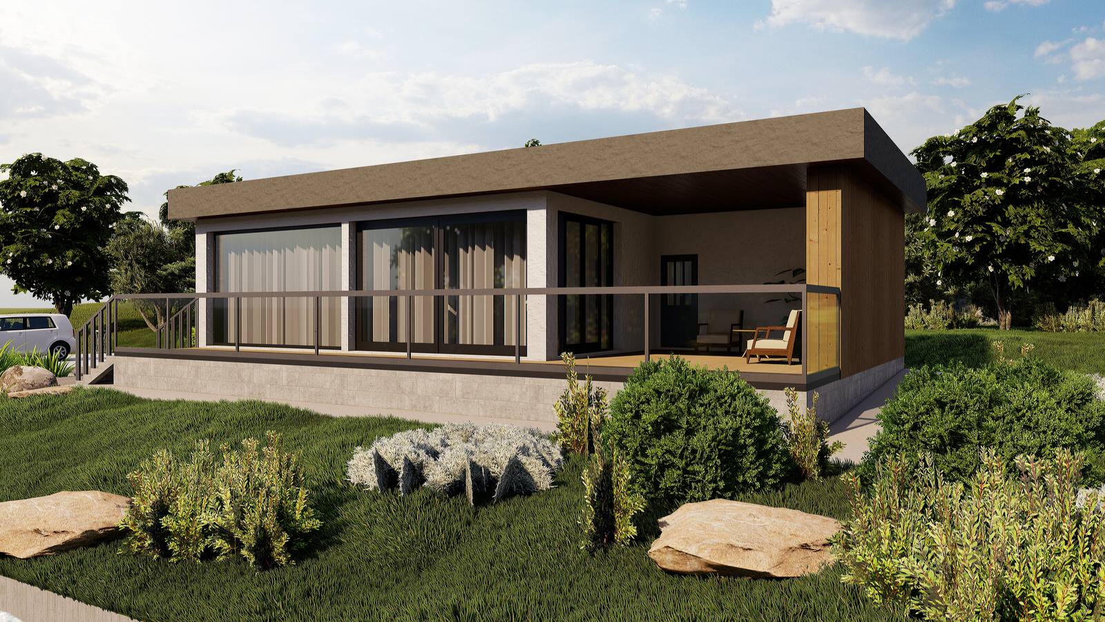 Летний одноэтажный дом