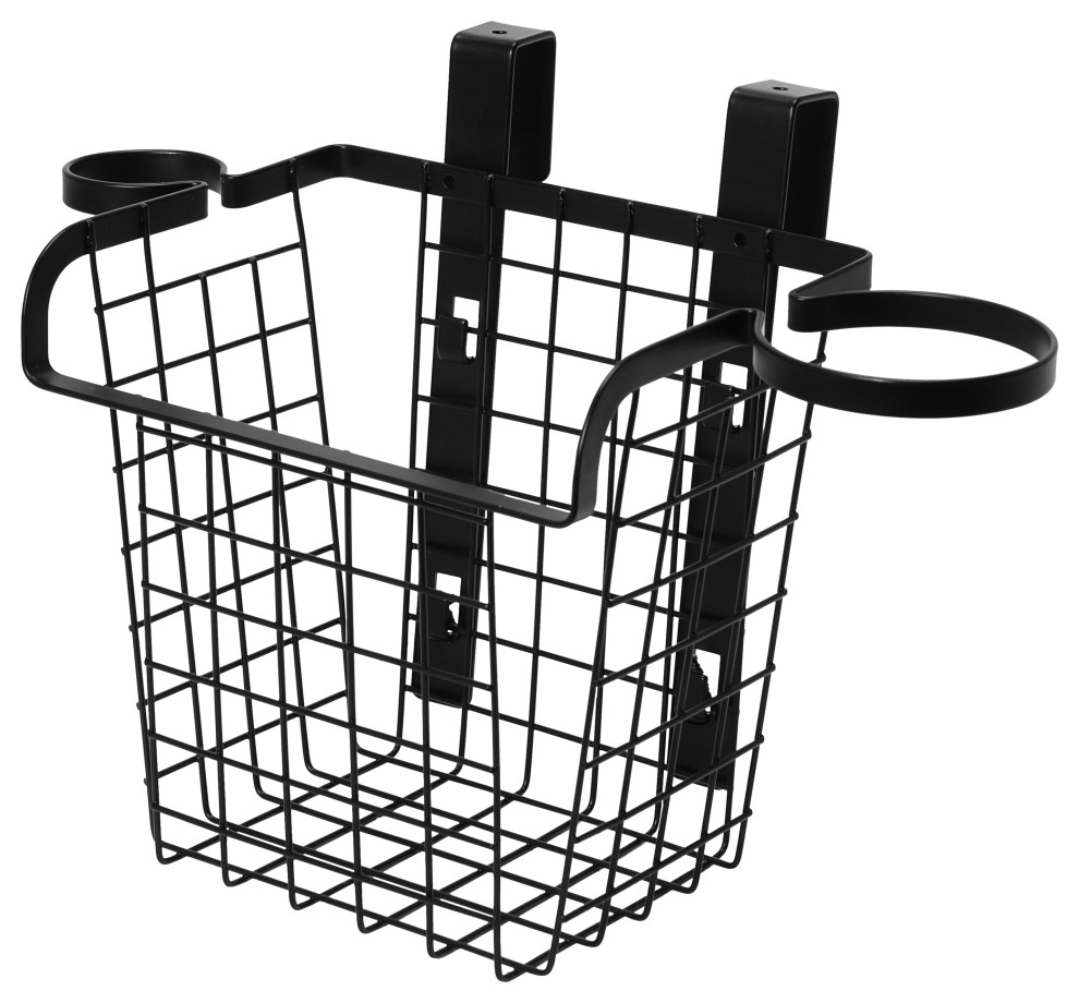 Over the Door Metal Vanity Basket Industrial Baskets by Household