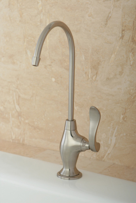 Designer Solid Brass Satin Nickel Single-Handle Water Filter Faucet