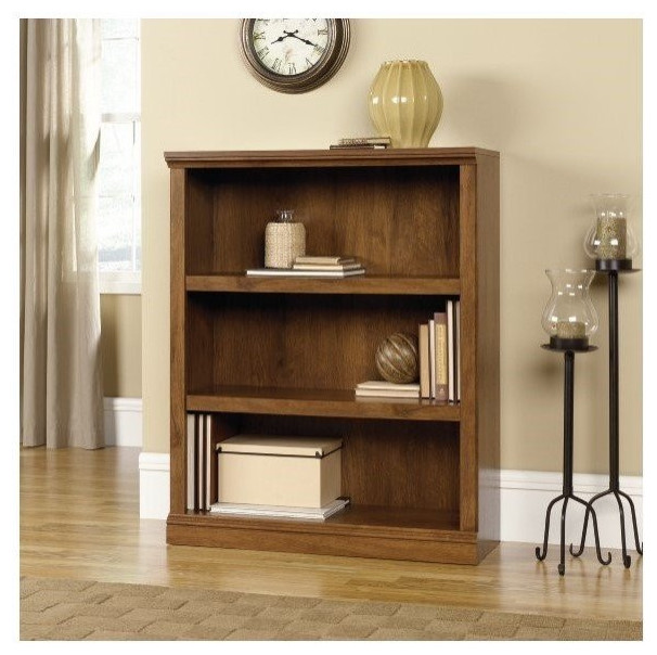 Sauder Select 3 Shelf Bookcase in Oiled Oak