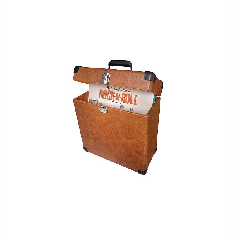 Record Carrier Case, Tan Traditional Media by Pot Racks