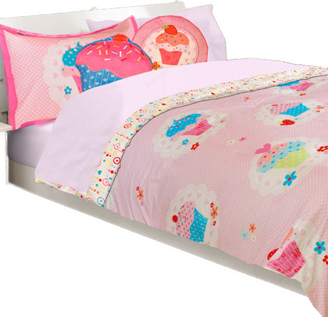 Cupcakes Bed Comforter Set Polka Dot Dreams Bedding Contemporary