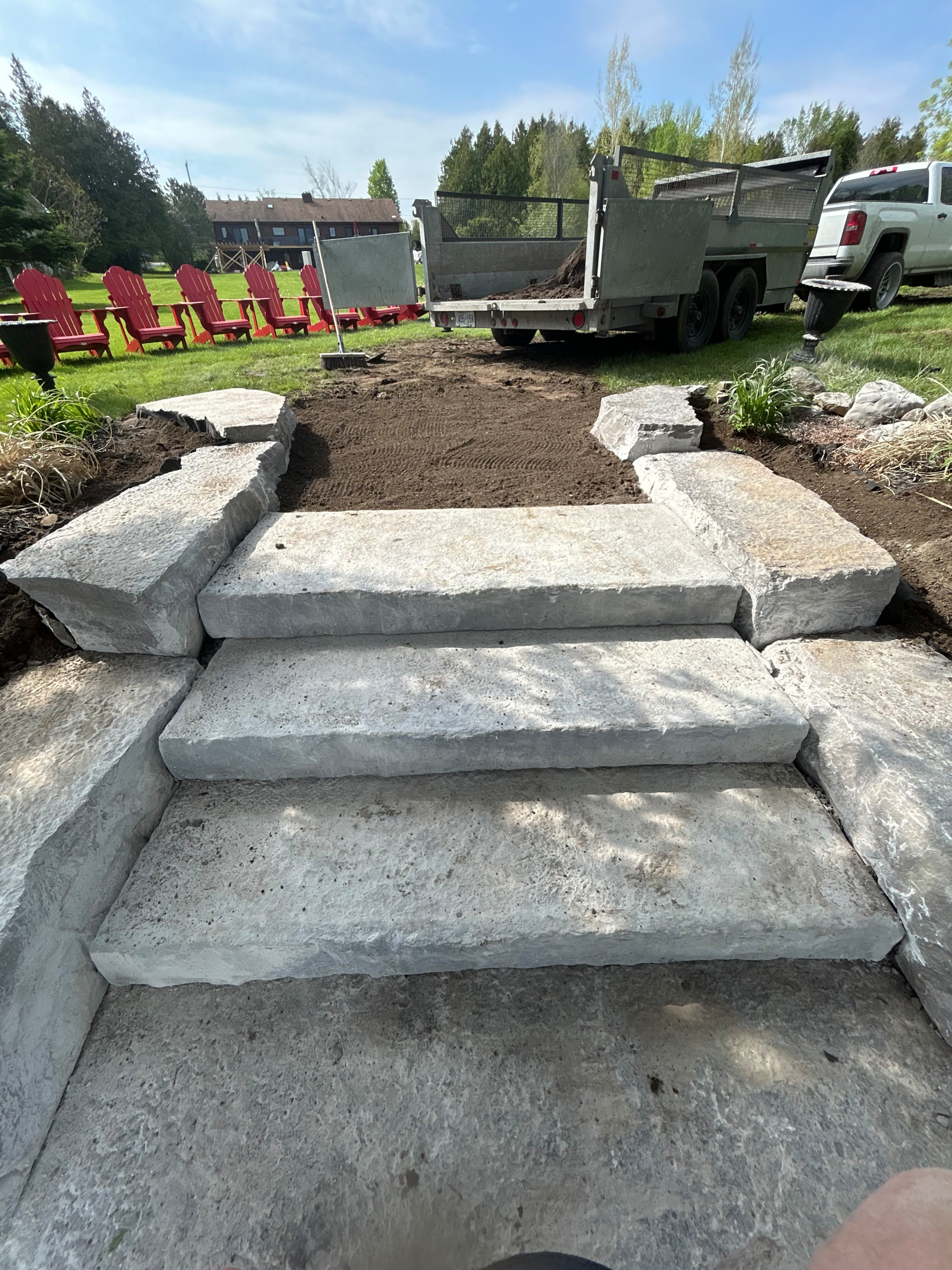 Custom Armour Stone Stairs to the water  Location