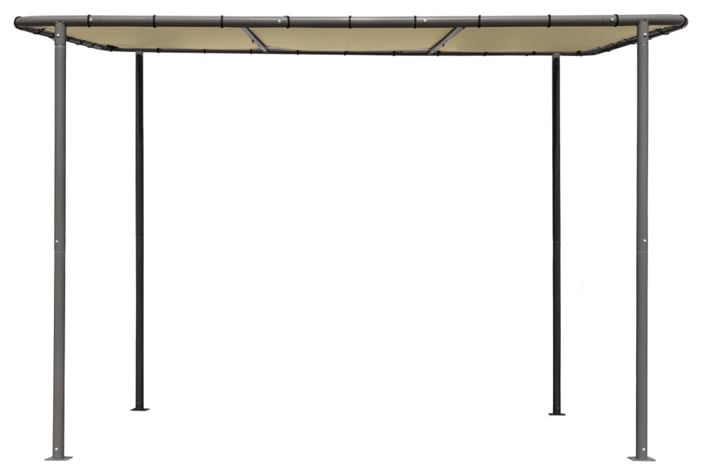 Solano 10X6 Patio Awning With Tan Cover Contemporary Awnings by
