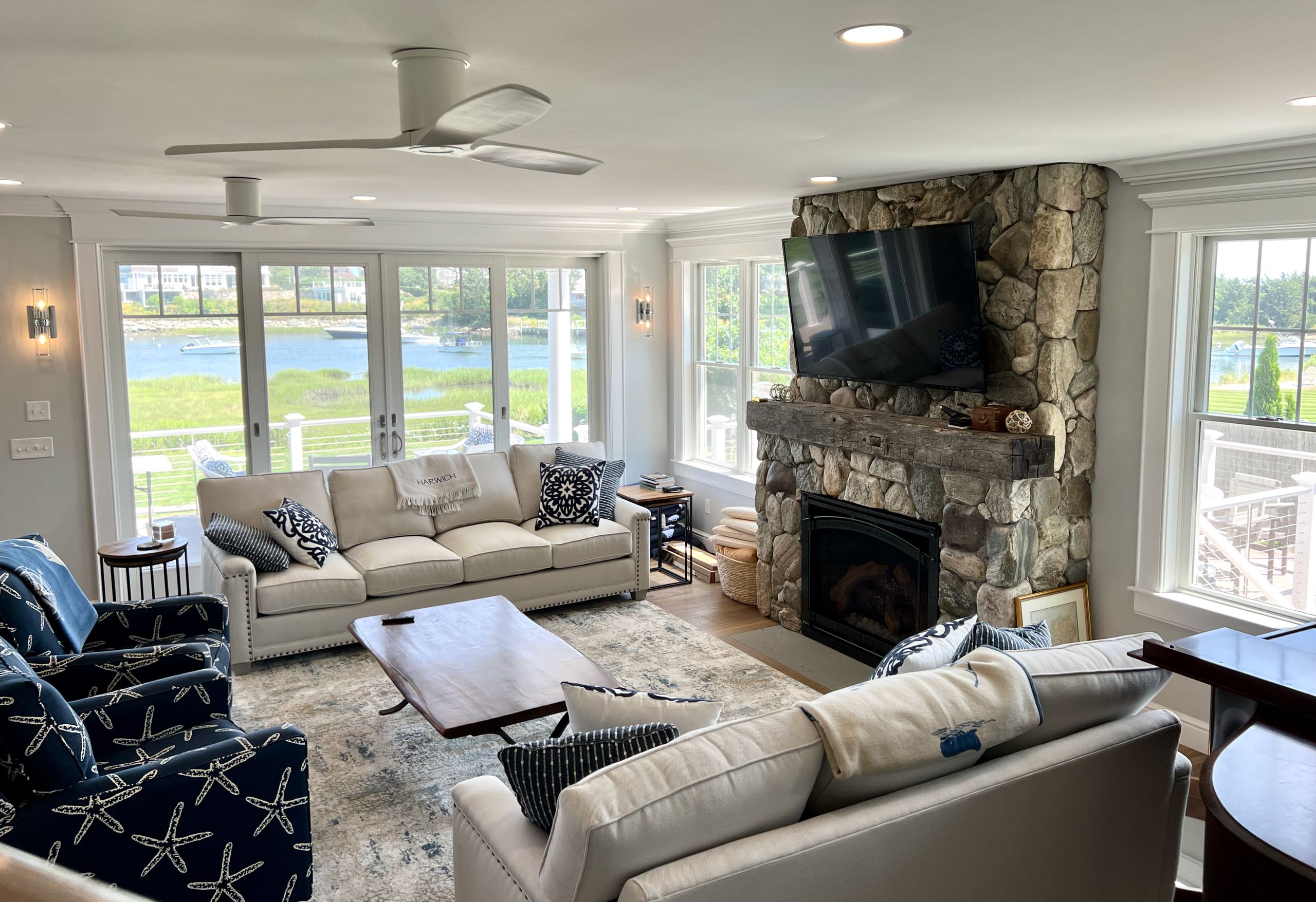 Two Views Waterfront Shingle Style Home