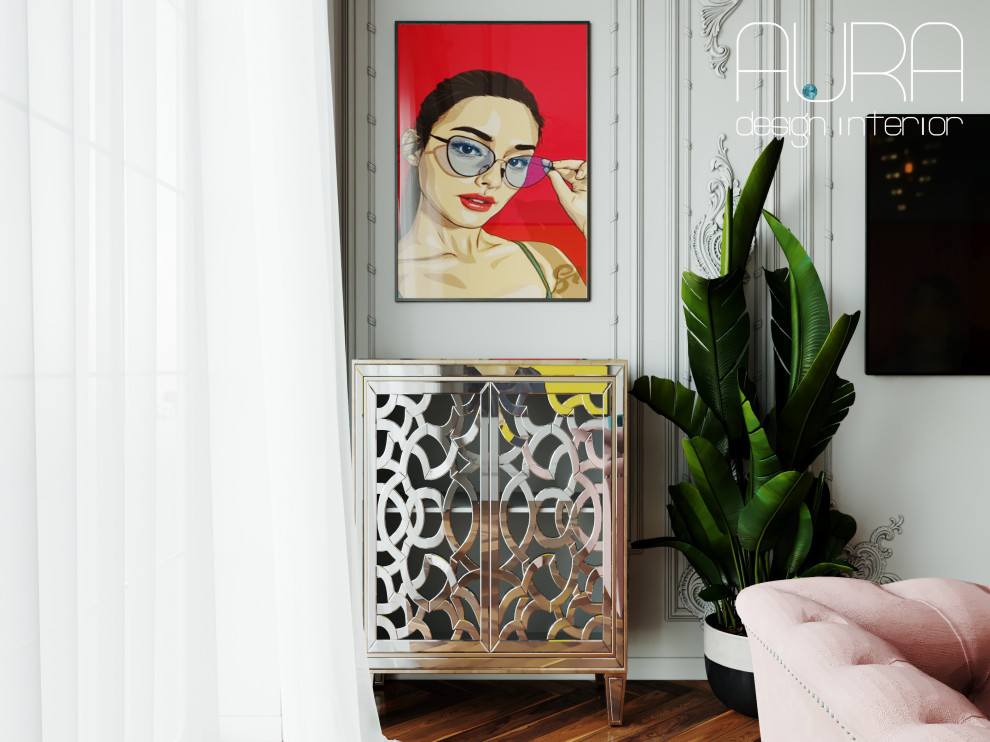 Дизайн гостиной в коттедже на Рублево-Успенском шоссе, г. Москва