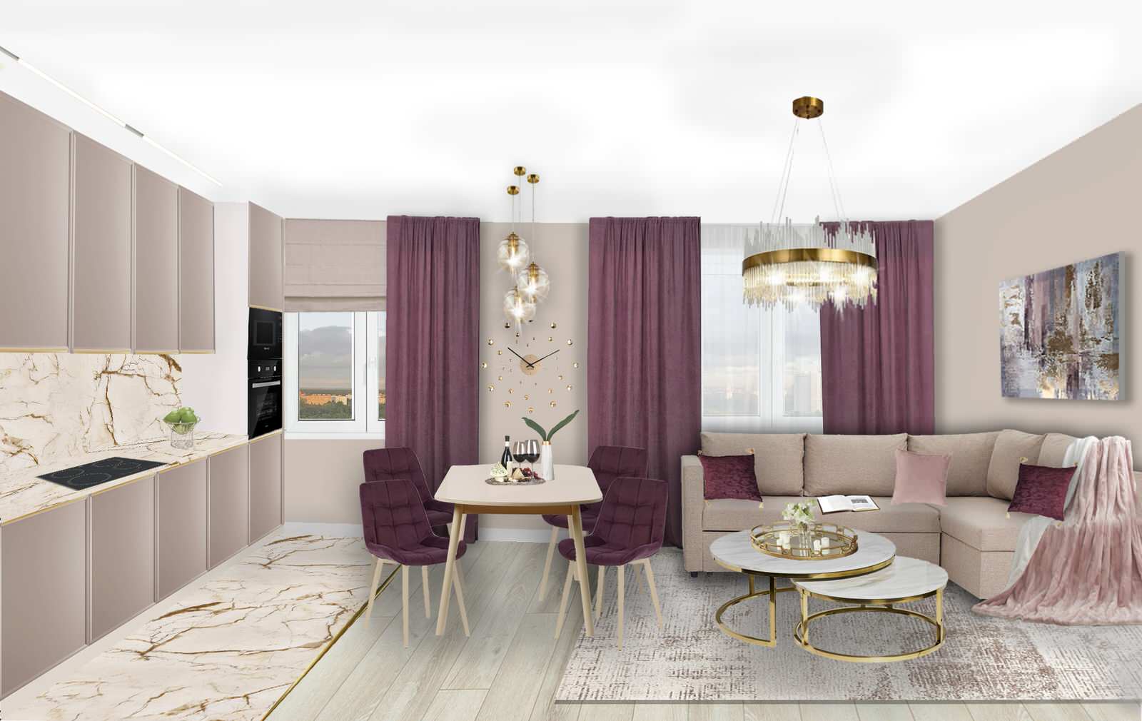 Проект №6 Кухня-гостиная