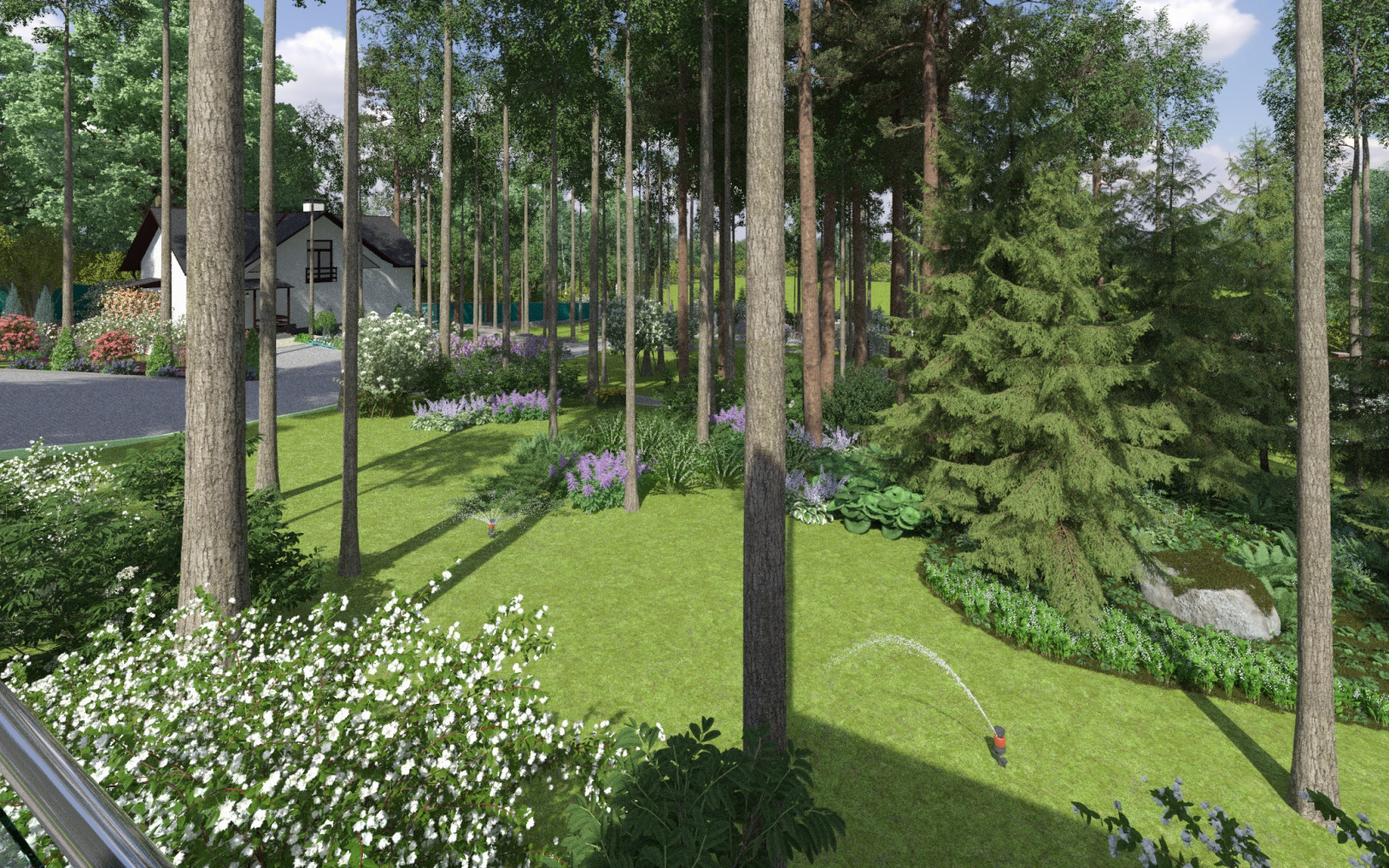 Участок с перепадом 20 м