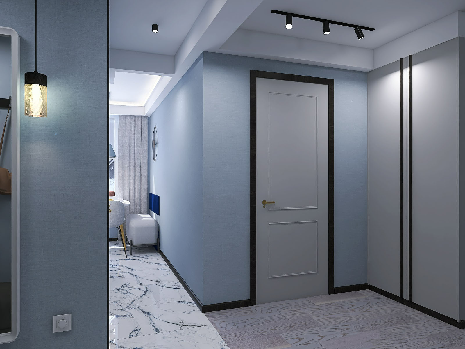 Квартира в старом фонде с балками на потолке