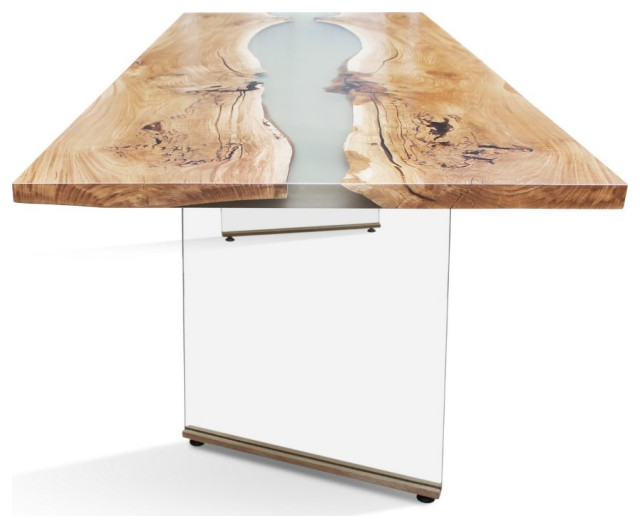 RUBAN GL Solid Wood Dining Table - Contemporary - Dining Tables - by ...