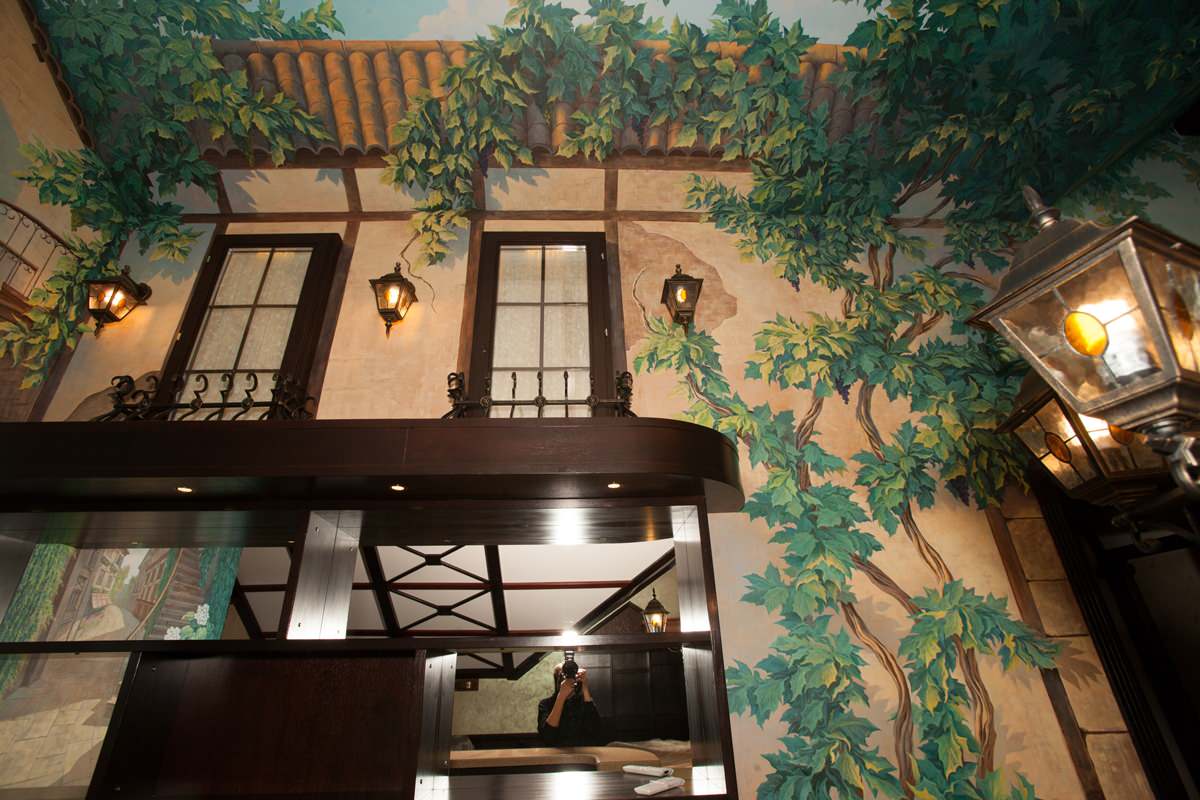 дворик/Прованс /биллиардная/ барная стойка/дуб. Роспись/альфрея/акрил