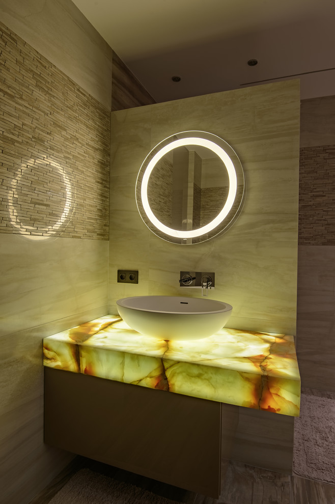 Сценарное освещение. Подсветка оникса.