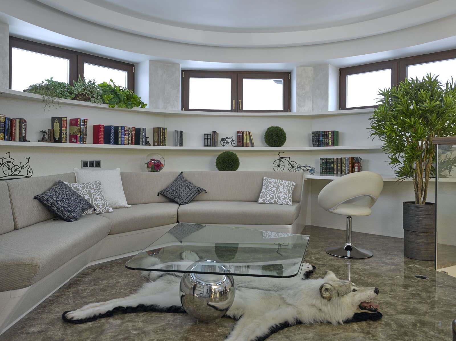 Интерьер современного  жилого дома в коттеджном  поселке "Монтевиль"