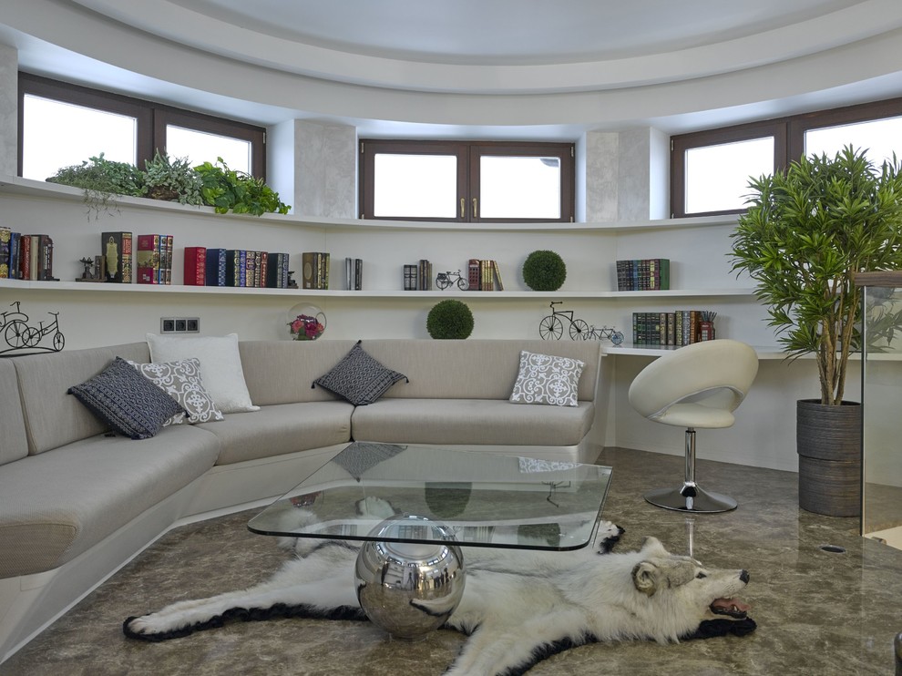 Интерьер современного  жилого дома в коттеджном  поселке "Монтевиль"