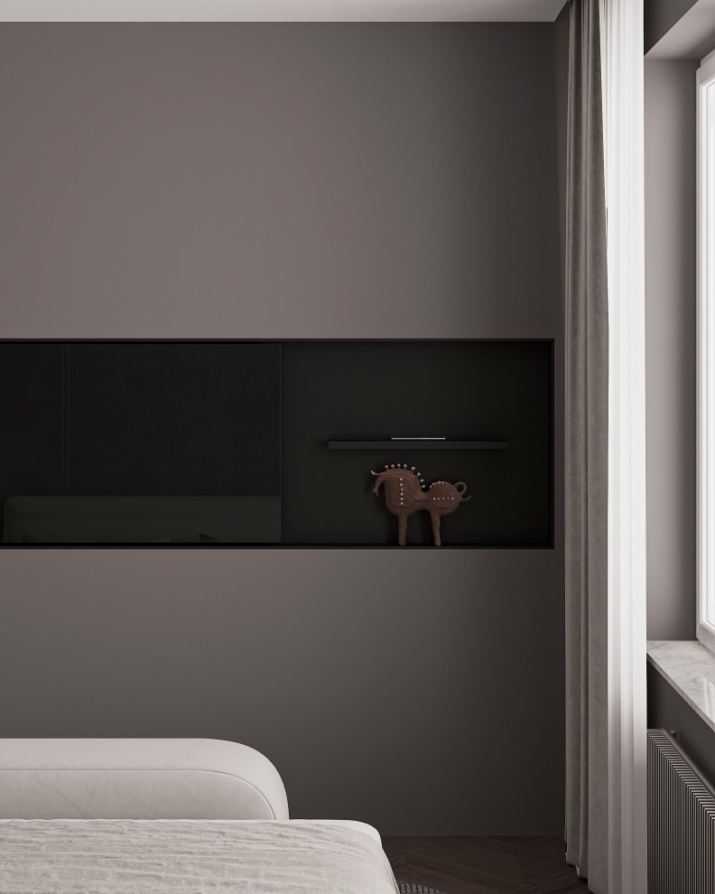 Стильная спальня в нежных оттенках