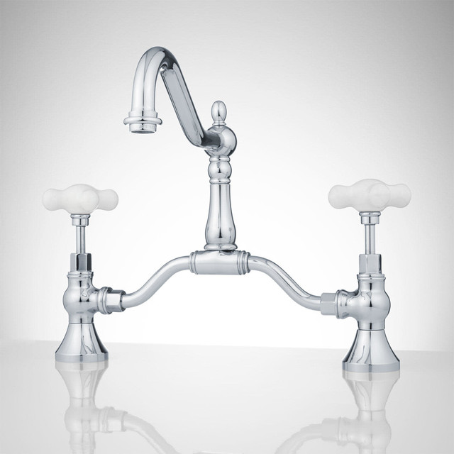 Signature Hardware 919283 No Elnora 1 2 Gpm Bridge Bathroom Faucet