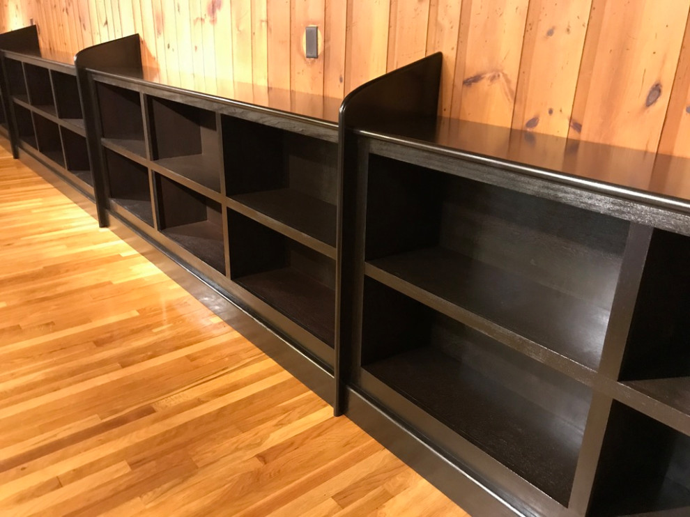Bookcases along a hallway in Lincoln, MA Modern Boston by SHP Fine Carpentry Houzz