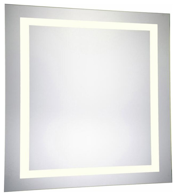 4 Sides Led Hardwired Mirror Rectangle W36H36 Dimmable 3000K Modern
