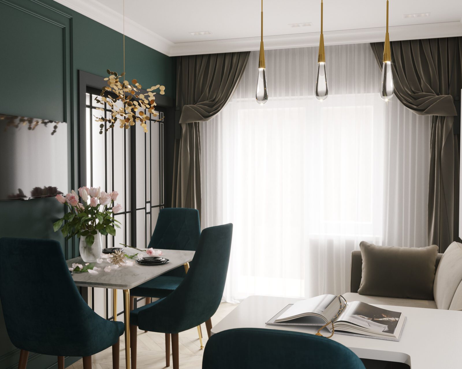 Квартира в неоклассическом стиле для молодой девушки