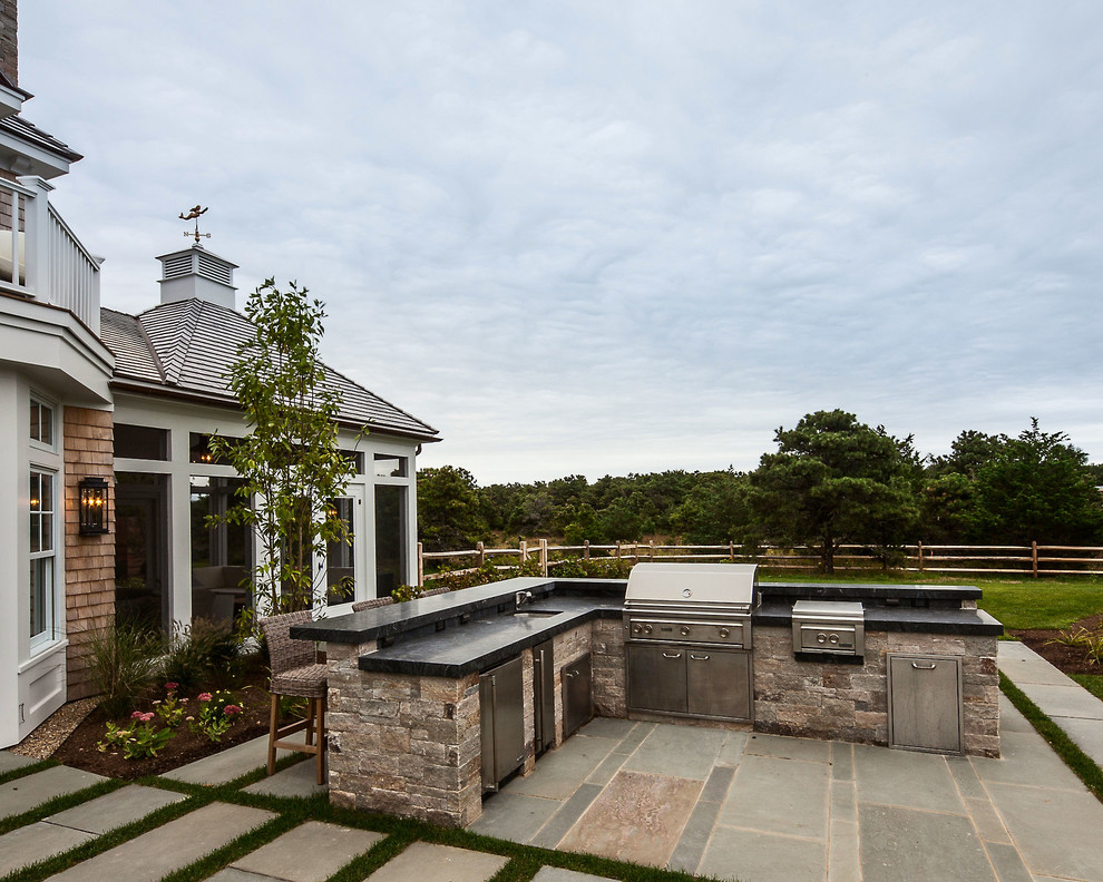 Transitional patio photo in Boston